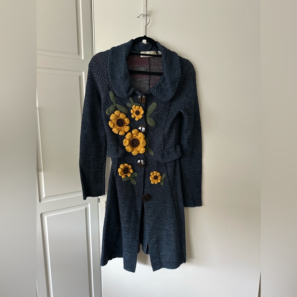 Charles & Robyn Vintage Navy Blue Women's Coat